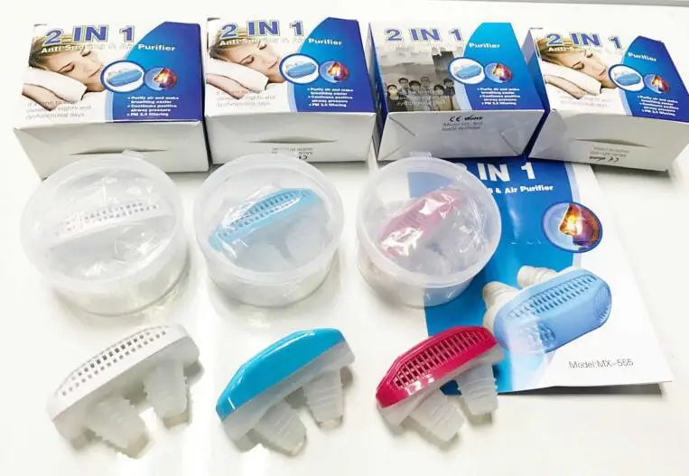 2-in-1 Anti-Snoring & Air Purifier Nose Clip