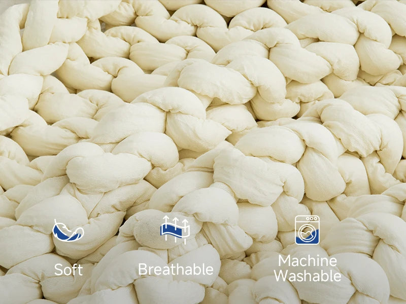 Chunky Knit Weighted Throw Blanket