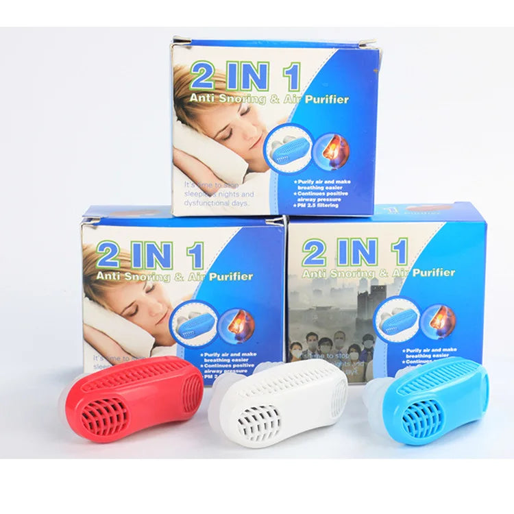 2-in-1 Anti-Snoring & Air Purifier Nose Clip