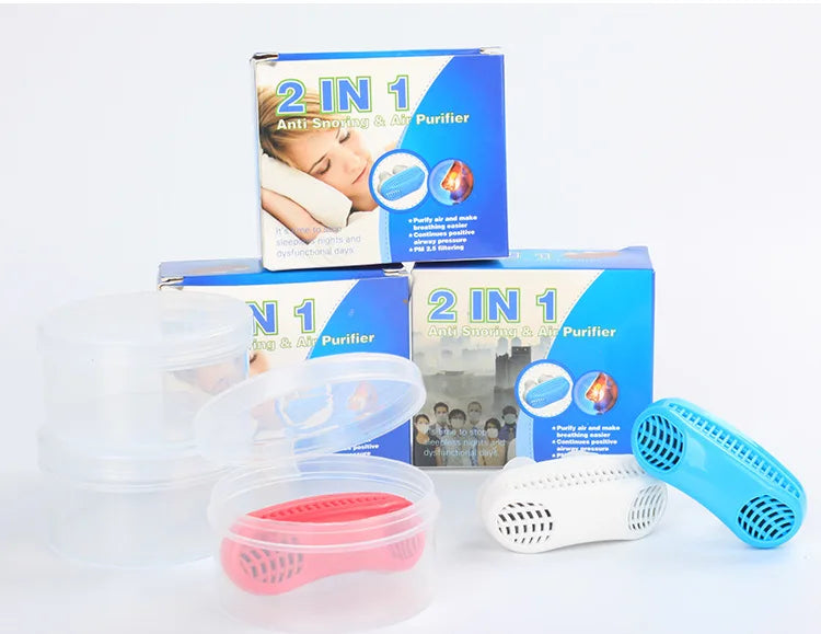 2-in-1 Anti-Snoring & Air Purifier Nose Clip