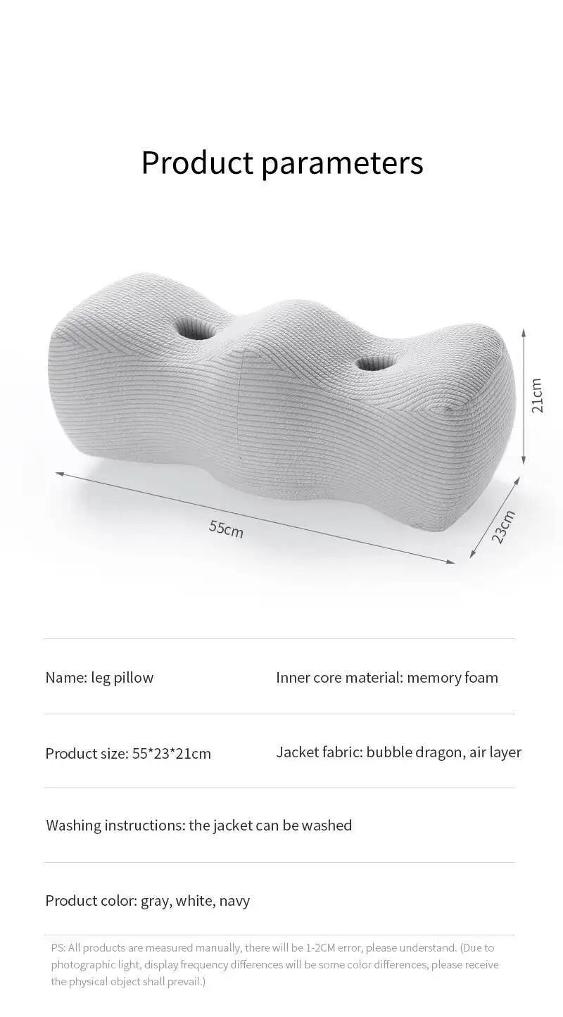 Wave-Shape Knee & Leg Elevation Pillow