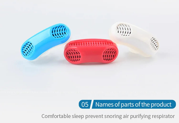 2-in-1 Anti-Snoring & Air Purifier Nose Clip