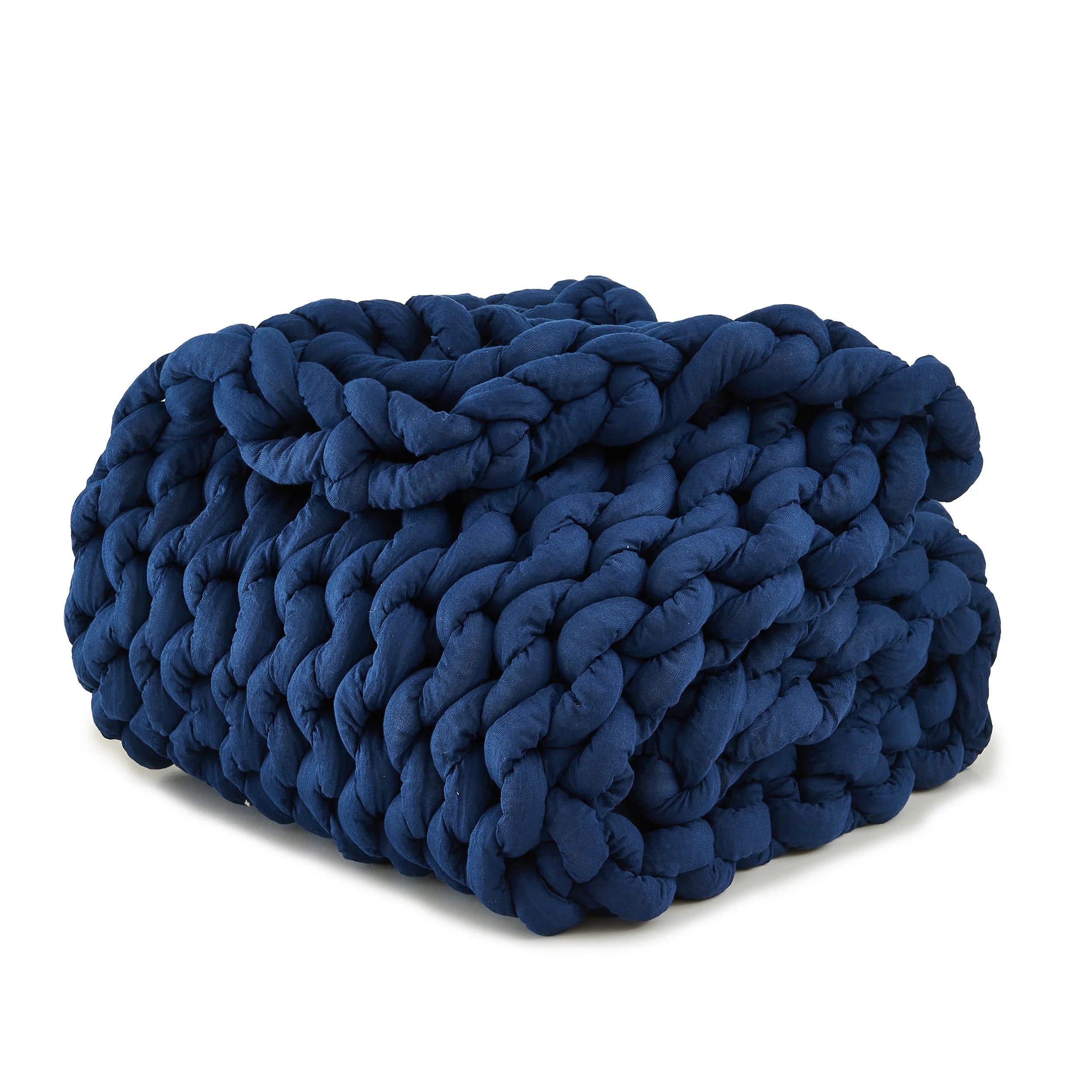 Chunky Knit Weighted Throw Blanket