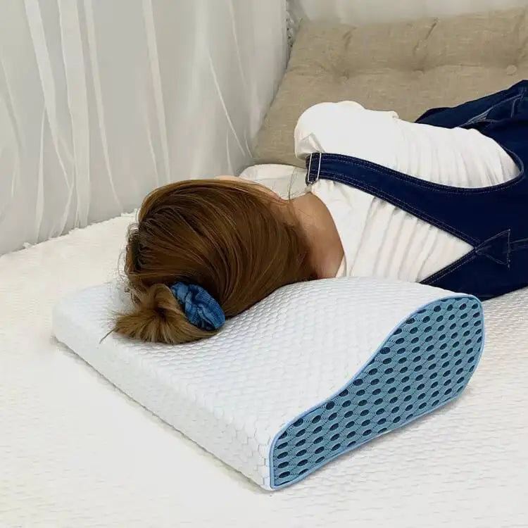 Wave-Shape Memory Foam Neck Pillow