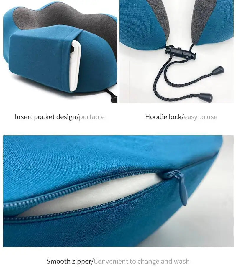 U-Shaped Travel Memory Foam Neck Pillow
