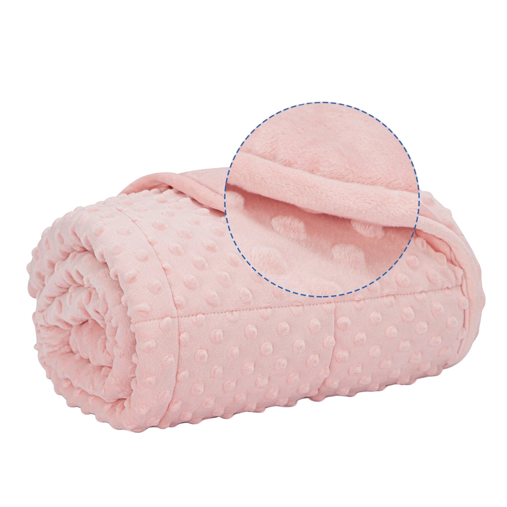 Pink Minky Weighted Throw Blanket