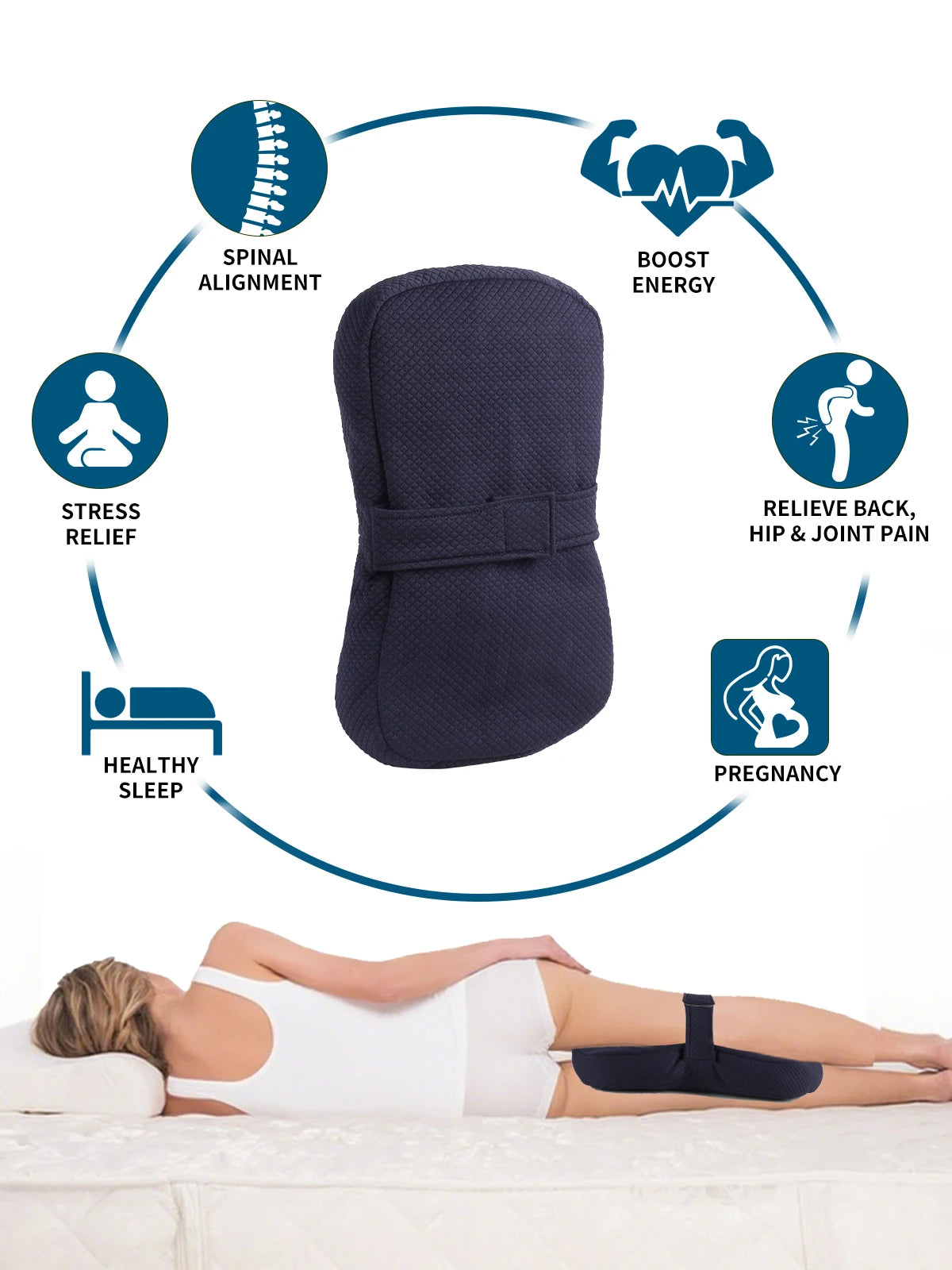 Knee & Leg Side-Sleeping Pillow