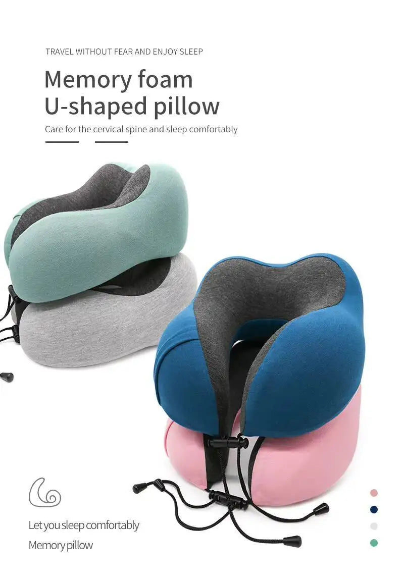 U-Shaped Travel Memory Foam Neck Pillow