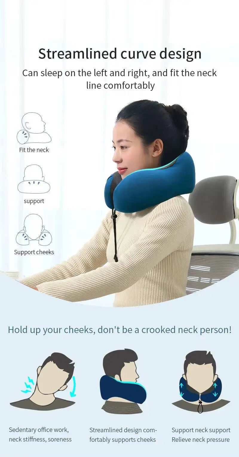 U-Shaped Travel Memory Foam Neck Pillow