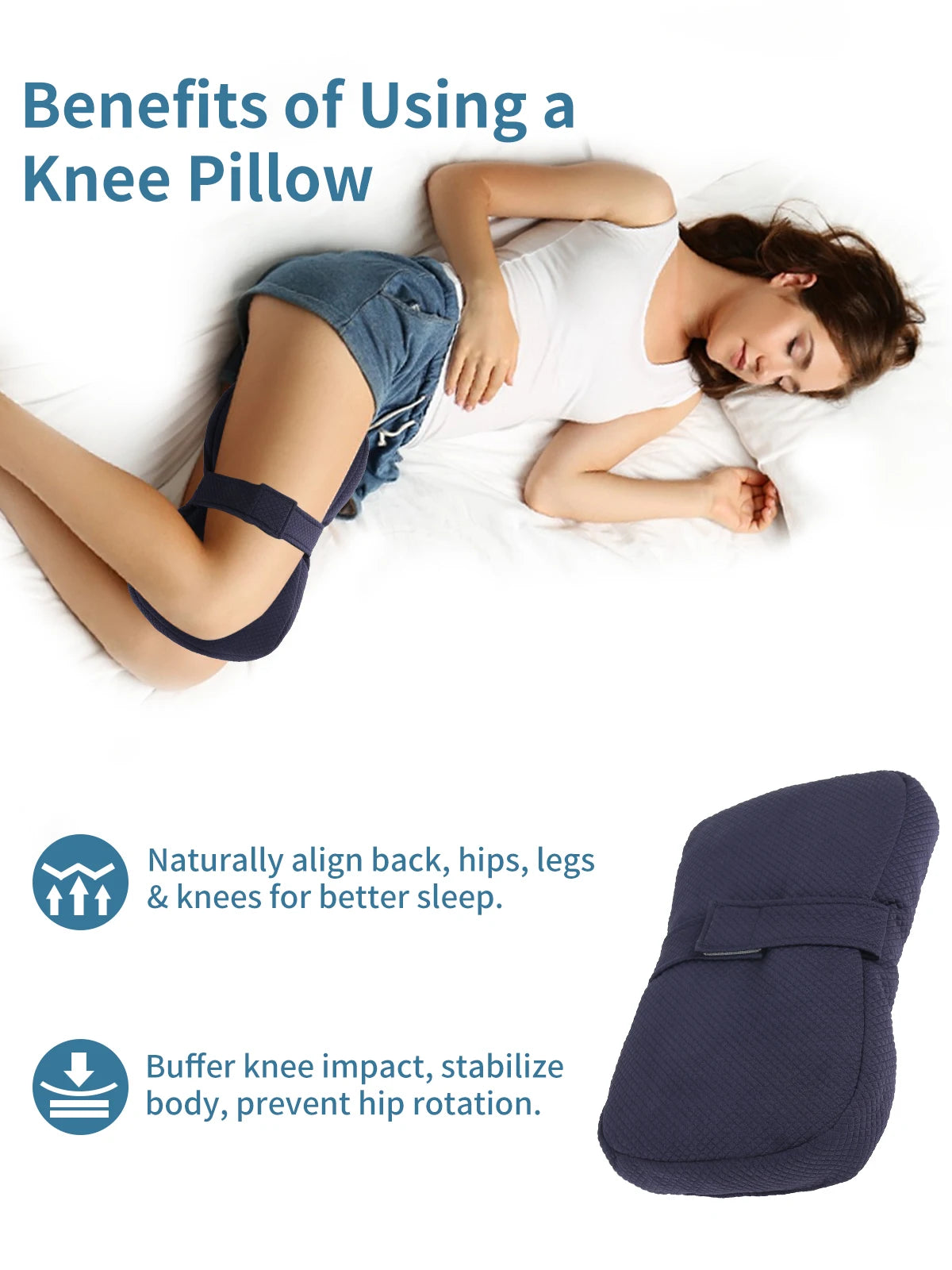 Knee & Leg Side-Sleeping Pillow