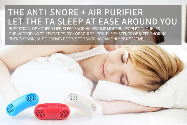 2-in-1 Anti-Snoring & Air Purifier Nose Clip