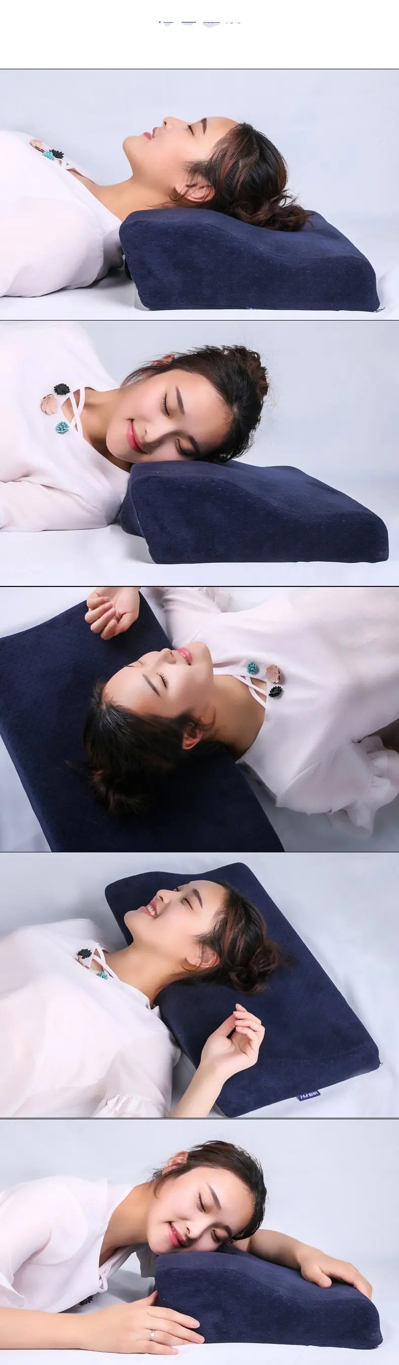 Wave-Shape Memory Foam Neck Pillow