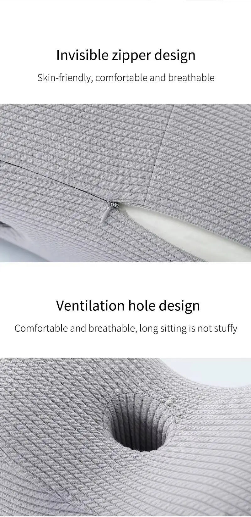 Wave-Shape Knee & Leg Elevation Pillow