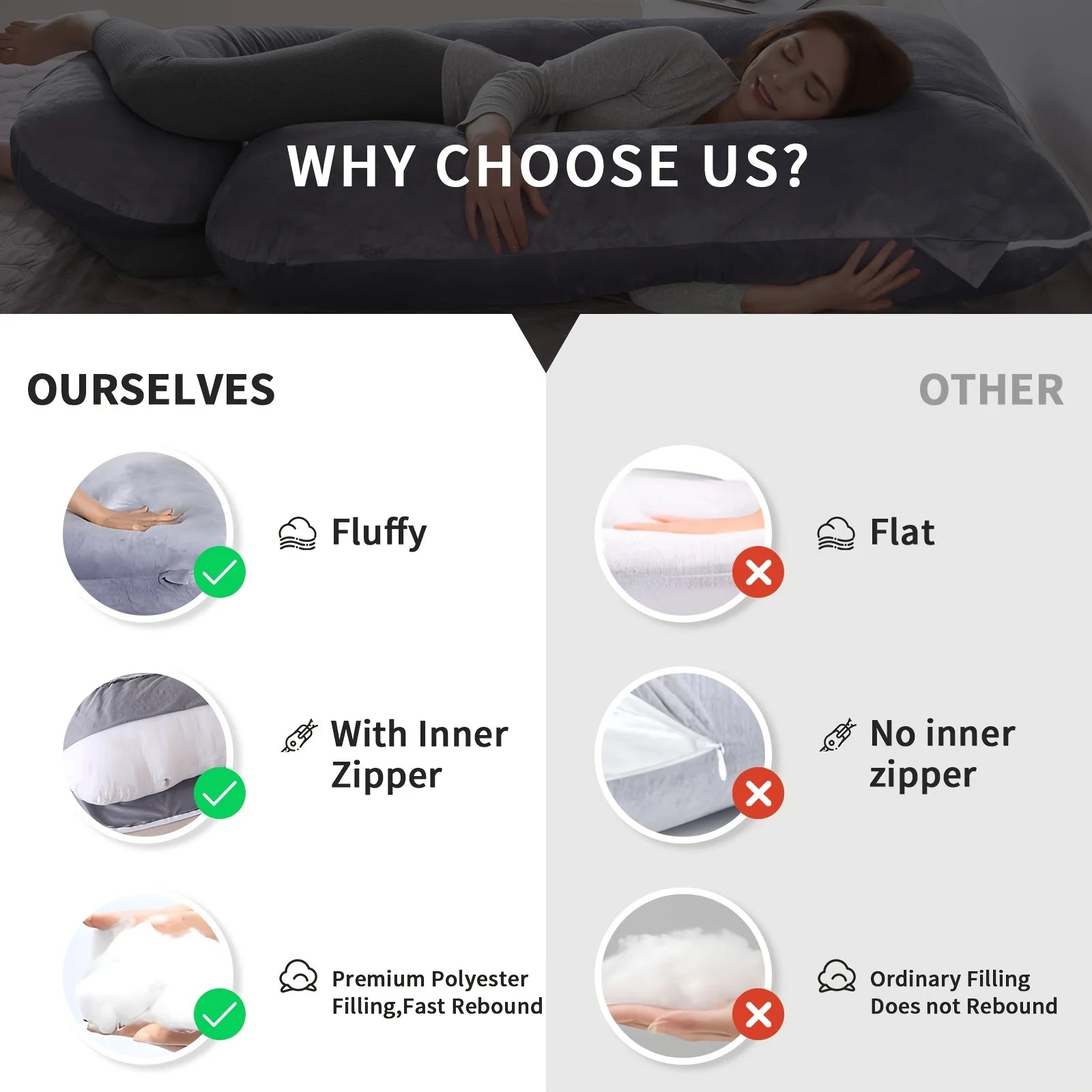 G-Shaped Maternity Pillow