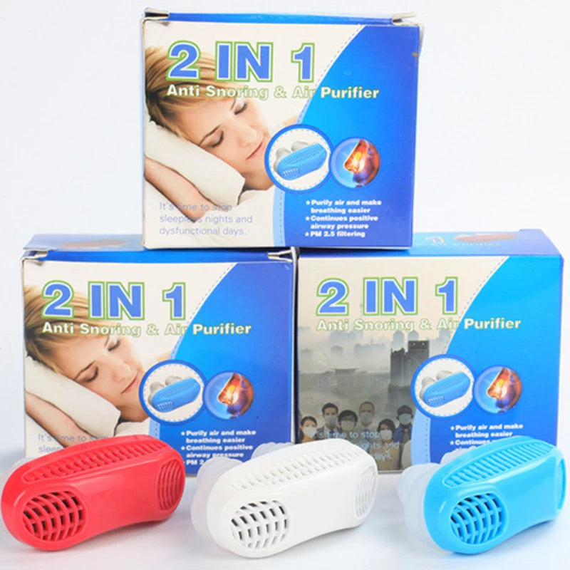 2-in-1 Anti-Snoring & Air Purifier Nose Clip