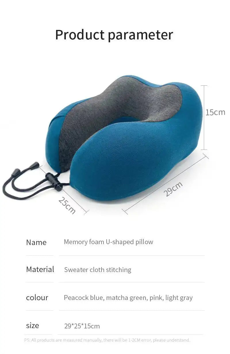 U-Shaped Travel Memory Foam Neck Pillow