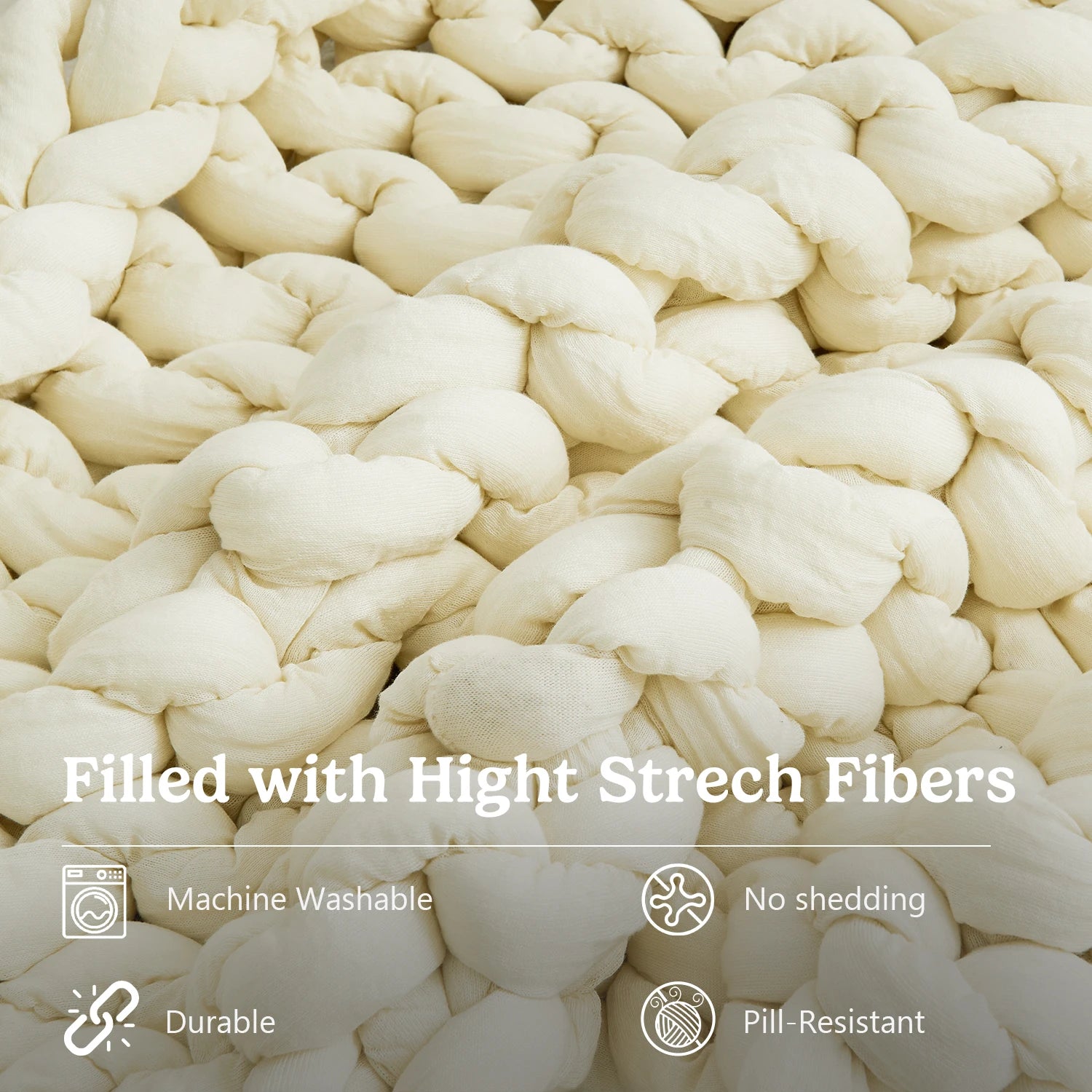 Chunky Knit Weighted Throw Blanket